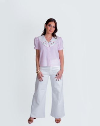 Imagen de Pantalón Blanco con Pespuntes