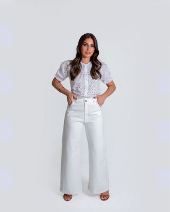 Imagen de Jeans Blanco con Pespuntes