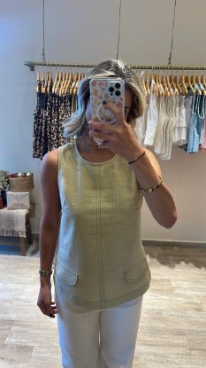 Imagen de Blusa Xime Lino Beige