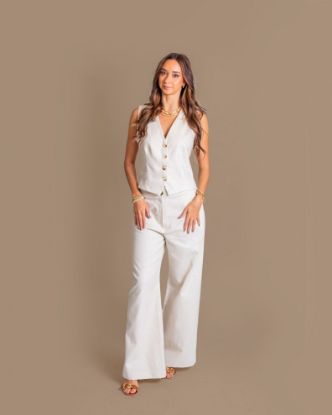 Imagen de Pantalón Ofelia Lino Beige