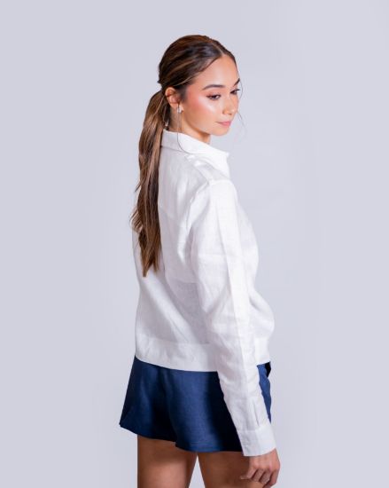 Imagen de Short Lino Azul Marino