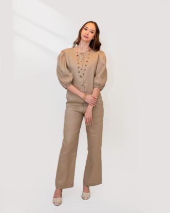Imagen de Pantalón Milena Lino Beige