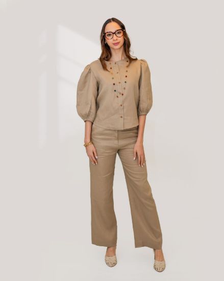 Imagen de Pantalón Milena Lino Beige